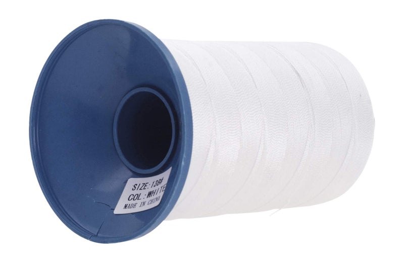 Mandala Crafts Size 138 420D T135 Bonded Nylon Thread - White 1250 YDs Tex 135 Heavy Duty Sewing Threads for Leather, Jeans, Weaving, Outdoor Marine Upholstery - Image 2